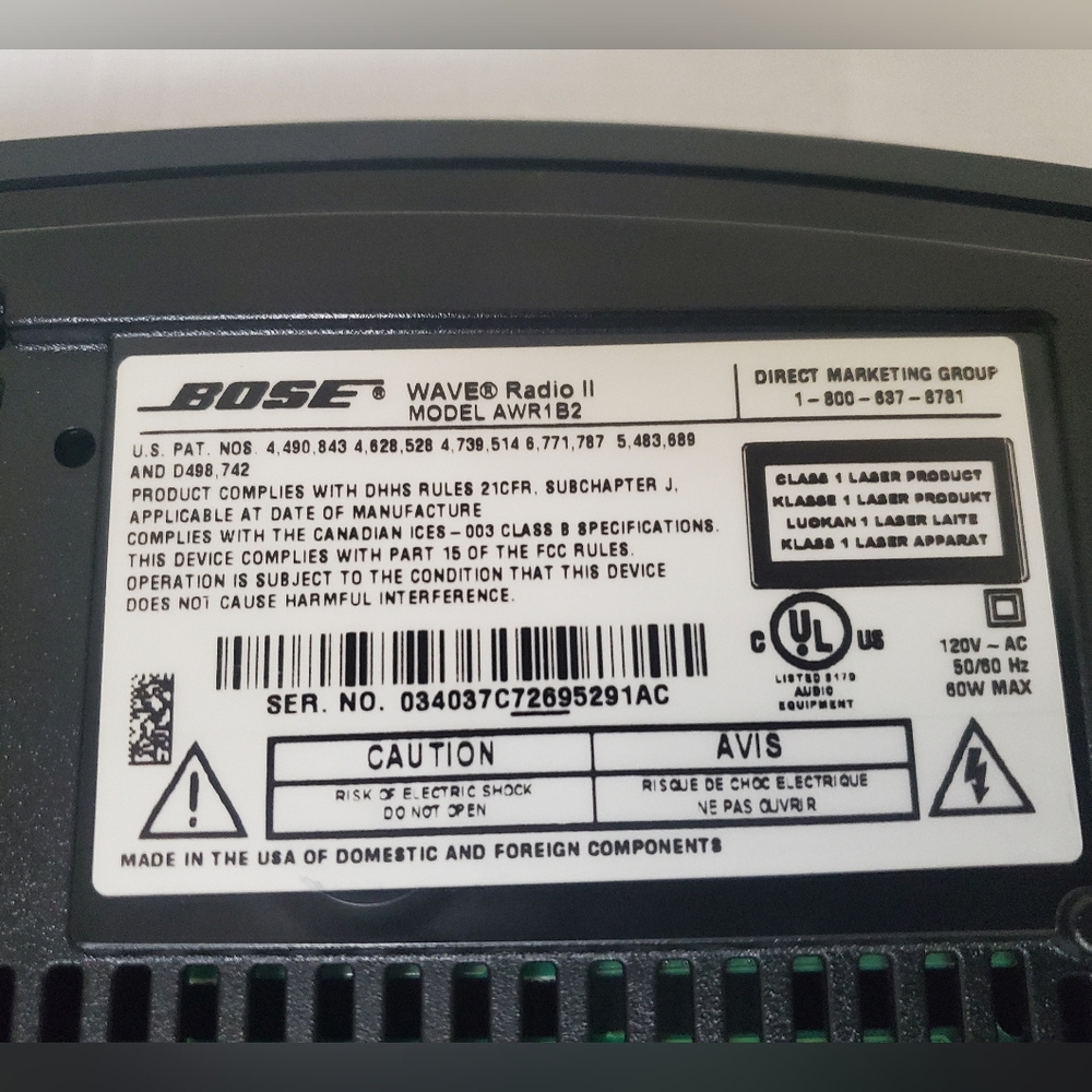 Bose Wave Radio II AM/FM Alarm Clock Radio With Remote - Picture 10 of 12